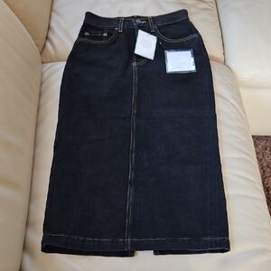 Wardrobe. NYC Denim Midi Skirt NWT Size 25
